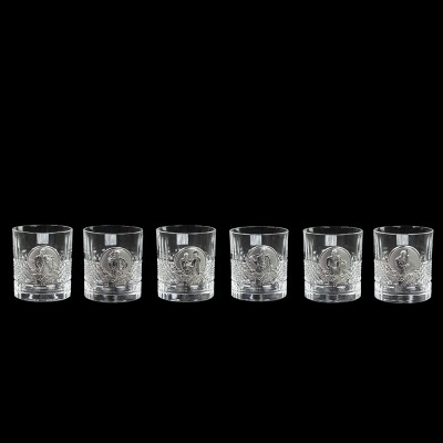 Набір келихів для віскі "Козаки" Boss Crystal, 6 келихів, срібло, кришталь Набір келихів для віскі "Козаки" Boss Crystal, 6 келихів, срібло, кришталь