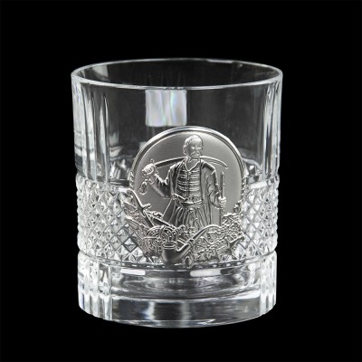 Набір келихів для віскі "Козаки" Boss Crystal, 6 келихів, срібло, кришталь Набір келихів для віскі "Козаки" Boss Crystal, 6 келихів, срібло, кришталь