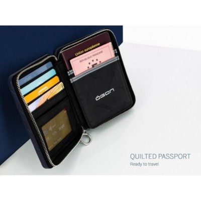Гаманець на блискавці OGON Quilted Passport, синій Гаманець на блискавці OGON Quilted Passport, синій