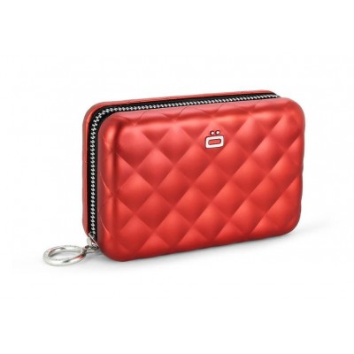 Бумажник на молнии OGON Quilted zipper на 24 карточки, красный Бумажник на молнии OGON Quilted zipper на 24 карточки, красный