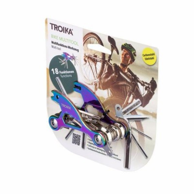 Мультиінструмент для велосипедів Troika Bike Tool, з 18 функціями, райдужна обробка Мультиінструмент для велосипедів Troika Bike Tool, з 18 функціями, райдужна обробка