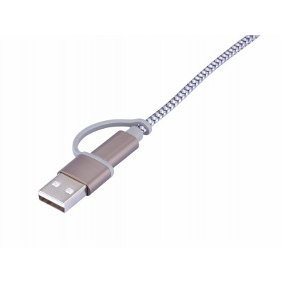 Зарядний кабель Troika 3 в 1, USB/USB-C-MicroUSB/Lightning Зарядний кабель Troika 3 в 1, USB/USB-C-MicroUSB/Lightning