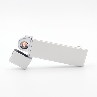Беспламенная зажигалка SLIM DOUBLE USB, спираль, белая Беспламенная зажигалка SLIM DOUBLE USB, спираль, белая