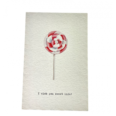 Листівка "I wish you sweet life" 10х15 см