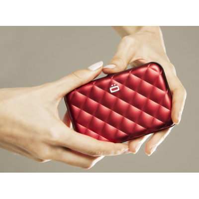 Кардхолдер OGON Quilted Button на 10 карт, червона Кардхолдер OGON Quilted Button на 10 карт, червона