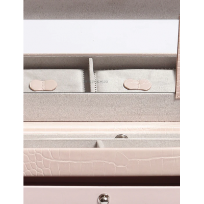 Скринька для коштовностей Friedrich Lederwaren Jolie 2.0 Pink, крокодил 