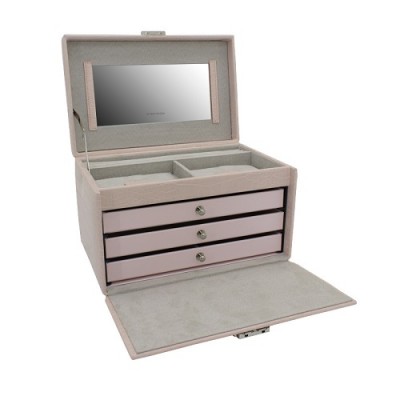 Скринька для коштовностей Friedrich Lederwaren Jolie 2.0 Pink, крокодил 