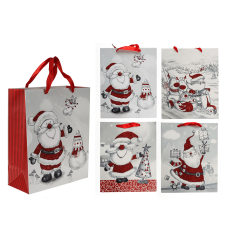 Новорічний пакет паперовий "Santa Claus на мотоцтклі" 26 x 32 cm Новорічний пакет паперовий "Santa Claus на мотоцтклі" 26 x 32 cm