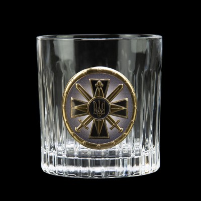 Набір келихів для віскі "Розвідка ЗСУ" Boss Crystal, 2 келиха Набір келихів для віскі "Розвідка ЗСУ" Boss Crystal, 2 келиха