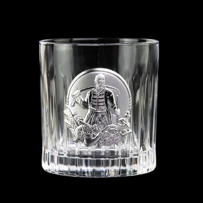Набір келихів для віскі "Козаки" Boss Crystal, 6 келихів, срібло, кришталь Набір келихів для віскі "Козаки" Boss Crystal, 6 келихів, срібло, кришталь