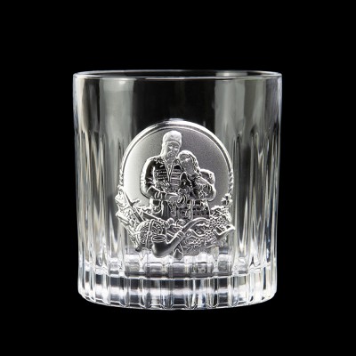 Набір келихів для віскі "Козаки" Boss Crystal, 6 келихів, срібло, кришталь Набір келихів для віскі "Козаки" Boss Crystal, 6 келихів, срібло, кришталь