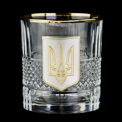 Набір келихів для віскі «Тризуб» Boss Crystal, 6 келихів, срібло, золото, кришталь, захисний лак Набір келихів для віскі «Тризуб» Boss Crystal, 6 келихів, срібло, золото, кришталь, захисний лак
