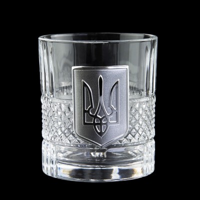 Набір келихів для віскі "Тризуб" Boss Crystal, 6 келихів, срібло, кришталь Набір келихів для віскі "Тризуб" Boss Crystal, 6 келихів, срібло, кришталь