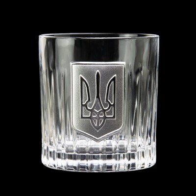 Набір келихів для віскі "Тризуб" Boss Crystal, 6 келихів, срібло, кришталь Набір келихів для віскі "Тризуб" Boss Crystal, 6 келихів, срібло, кришталь
