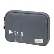 Органайзер Troika BLUE CYCLE TECH POUCH 2 для аксесуарів та кабелів, 23,5 х 17 х 3,5 см, сірий