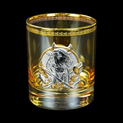 Набір для віскі "Лідер бурштиновий" Boss Crystal, 6 бурштинових келихів, золото, срібло, соняшниковий кришталь Набір для віскі "Лідер бурштиновий" Boss Crystal, 6 бурштинових келихів, золото, срібло, соняшниковий кришталь
