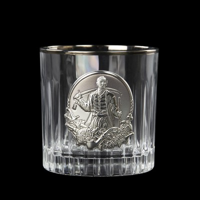 Набор для виски "Казаки" Boss Crystal, графин, 6 бокалов, платина, серебро, титановое покрытие, хрусталь Набор для виски "Казаки" Boss Crystal, графин, 6 бокалов, платина, серебро, титановое покрытие, хрусталь