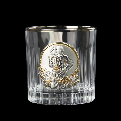 Набор для виски "Казаки" Boss Crystal, графин, 6 бокалов, платина, серебро, золото, хрусталь Набор для виски "Казаки" Boss Crystal, графин, 6 бокалов, платина, серебро, золото, хрусталь