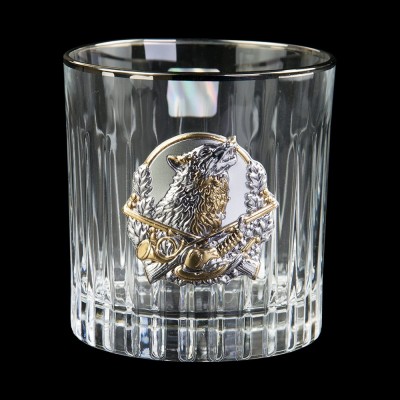 Набір для віскі "Полювання" Boss Crystal, 6 келихів, платина, срібло, золото, кришталь