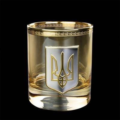 Набір келихів для віскі «Тризуб Люкс» Boss Crystal, 6 келихів, срібло, золото, кришталь Набір келихів для віскі «Тризуб Люкс» Boss Crystal, 6 келихів, срібло, золото, кришталь