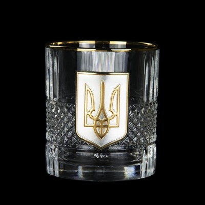 Набір для віскі «Гербовий з тризубцем» 7 предметів Boss Crystal, графин, 6 келихів, срібло, золото, кришталь Набір для віскі «Гербовий з тризубцем» 7 предметів Boss Crystal, графин, 6 келихів, срібло, золото, кришталь