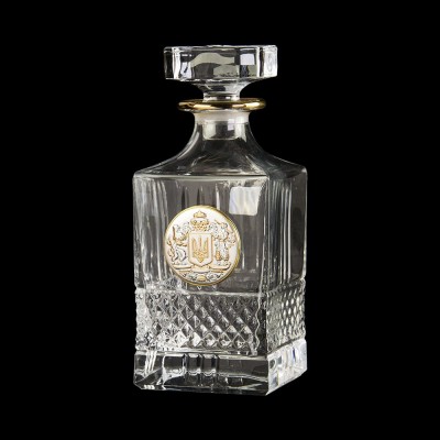Набір для віскі Boss Crystal «Гербовий з тризубцем» графин, 6 келихів, срібло, золото, кришталь, захисний лак Набір для віскі Boss Crystal «Гербовий з тризубцем» графин, 6 келихів, срібло, золото, кришталь, захисний лак