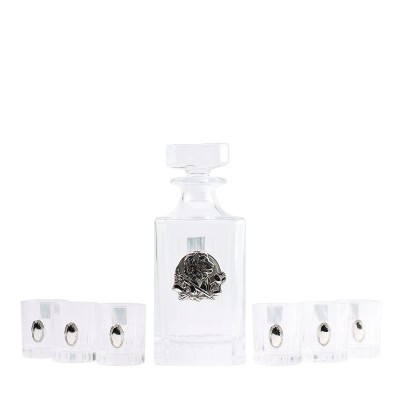 Сет Boss Crystal "ДИРЕКТОРСКИЙ ВОДОЧНЫЙ", графин, 6 рюмок, серебро Сет Boss Crystal "ДИРЕКТОРСКИЙ ВОДОЧНЫЙ", графин, 6 рюмок, серебро