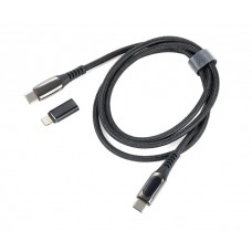 Високошвидкісний кабель передачі даних та заряджання Troika Usb-c з адаптером Lightning Високошвидкісний кабель передачі даних та заряджання Troika Usb-c з адаптером Lightning