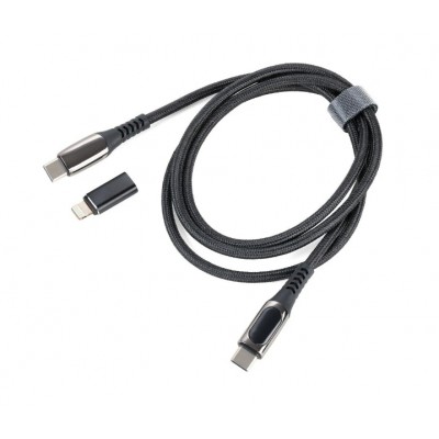 Високошвидкісний кабель передачі даних та заряджання Troika Usb-c з адаптером Lightning Високошвидкісний кабель передачі даних та заряджання Troika Usb-c з адаптером Lightning