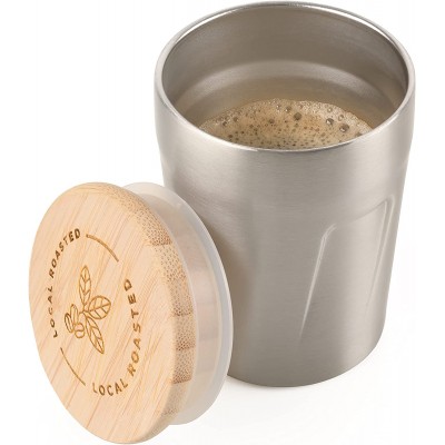 Термокружка ESPRESSO DOPPIO бамбукова кришка, 160 мл сталь Термокружка ESPRESSO DOPPIO бамбукова кришка, 160 мл сталь