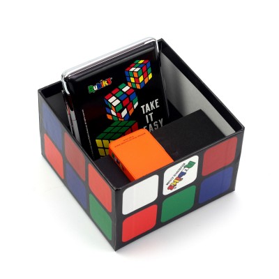  Комплект запальничка + портсигар "Rubik"s 3 кубики 