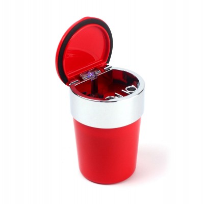 Пепельница для машин Ashtray c LED-подсветкой, красная