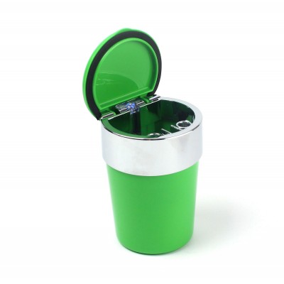 Пепельница для машин Ashtray c LED-подсветкой, зеленый