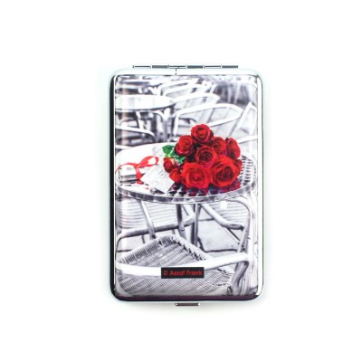Портсигар "BLACK&RED", букет троянд 