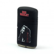 Зажигалка с двойным голубым пламенем BOB, черная