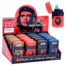 Зажигалка с двойным голубым пламенем "CHE" Зажигалка с двойным голубым пламенем "CHE"