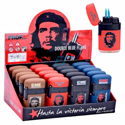 Зажигалка с двойным голубым пламенем "CHE" Зажигалка с двойным голубым пламенем "CHE"