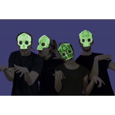 Набір масок, що світяться в темряві "Skulls" 