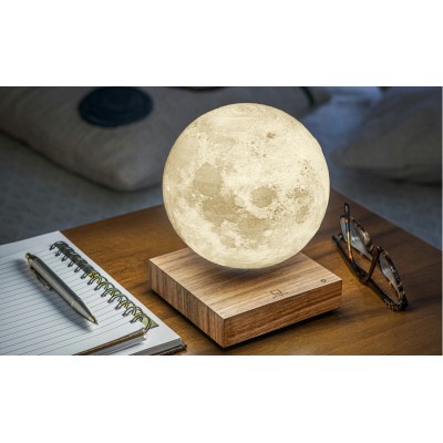 Левітуюча лампа на акумуляторі Gingko Moon, дерево горіх | G019WT Левітуюча лампа на акумуляторі Gingko Moon, дерево горіх | G019WT