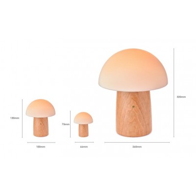 Світильник на акумуляторі Gingko Alice Mushroom Lamp Mini, білий попіл | G022AH2 Світильник на акумуляторі Gingko Alice Mushroom Lamp Mini, білий попіл | G022AH2