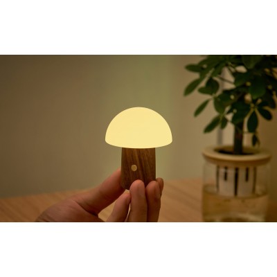 Світильник на акумуляторі Gingko Alice Mushroom Lamp Mini, горіх | G022WT2 Світильник на акумуляторі Gingko Alice Mushroom Lamp Mini, горіх | G022WT2