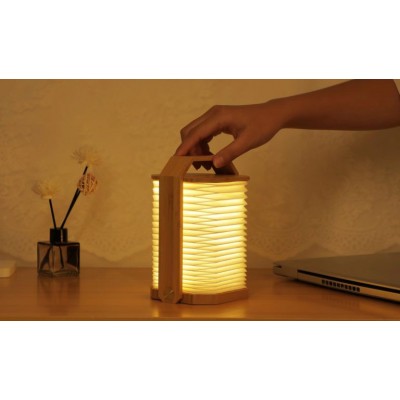 Світильник на акумуляторі Gingko Smart Origami Lamp, бамбук | G033BO Світильник на акумуляторі Gingko Smart Origami Lamp, бамбук | G033BO
