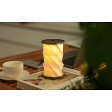 Світильник на акумуляторі Gingko Mini Hexagon Twist, горіх | G036M-WT