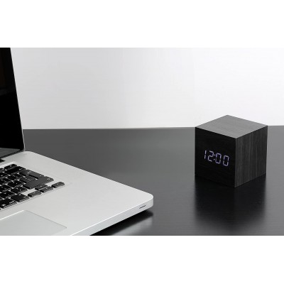 Смарт-будильник на акумуляторі Gingko WOODEN CUBE, дерево венге Смарт-будильник на акумуляторі Gingko WOODEN CUBE, дерево венге