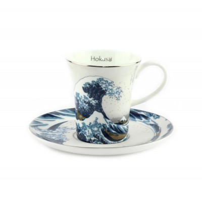 Набор чашка с блюдцем "Great wave Silver" Набор чашка с блюдцем "Great wave Silver"