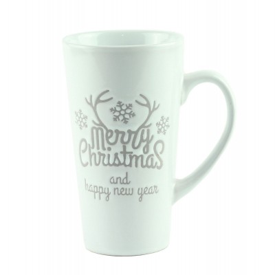 Чашка "Merry Christmas", керамика белая 15 см