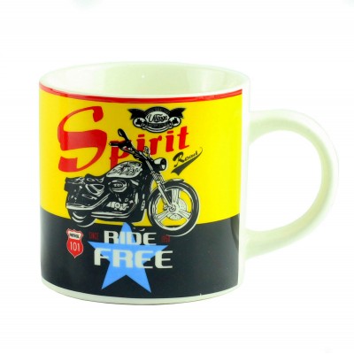 Чашка  "Motorbike Desing Assorted", жовта 9 см 