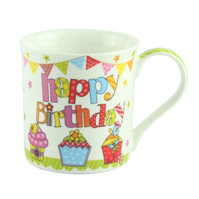  Кружка "Happy Birthday", зелена 