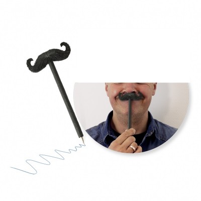 Ручка кулькова з вусами-гумкою Invotis "Mustache" Ручка кулькова з вусами-гумкою Invotis "Mustache"