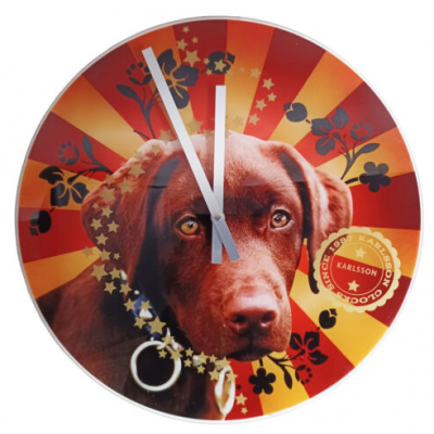 Настінний годинник " Mystic Animals Dog" D=40см скло